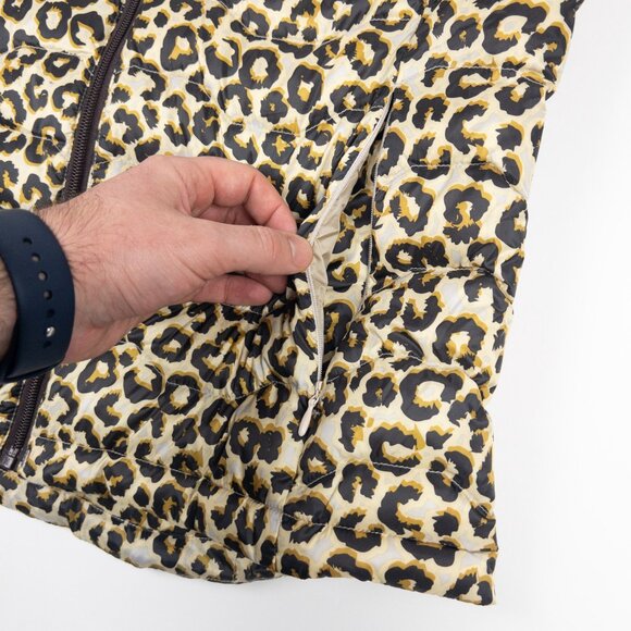 Ariat Ideal Duck Down Vest Women's Large Leopard Print Puffer Full Zip Packable - Picture 8 of 12